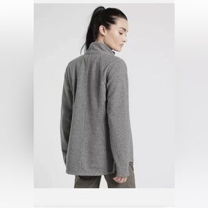Athleta Stroll Fleece Full Zip Jacket in Gray- Size M